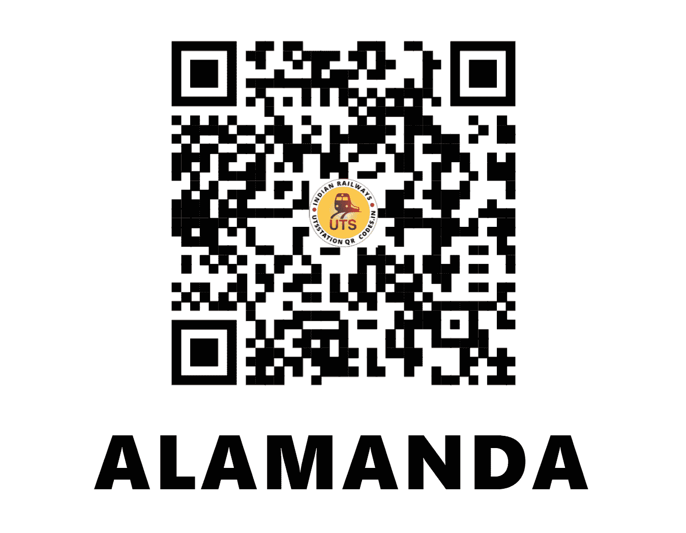 UTS QR Code for ALAMANDA - ALM - EO (ANDHRA PRADESH)